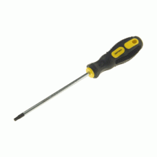Отвертка "MASTER" 5"/6 х 125 мм (+) желто-черная ручка, магнитная